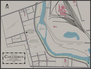 Detailed 1937 Replica Map of Scioto River Area